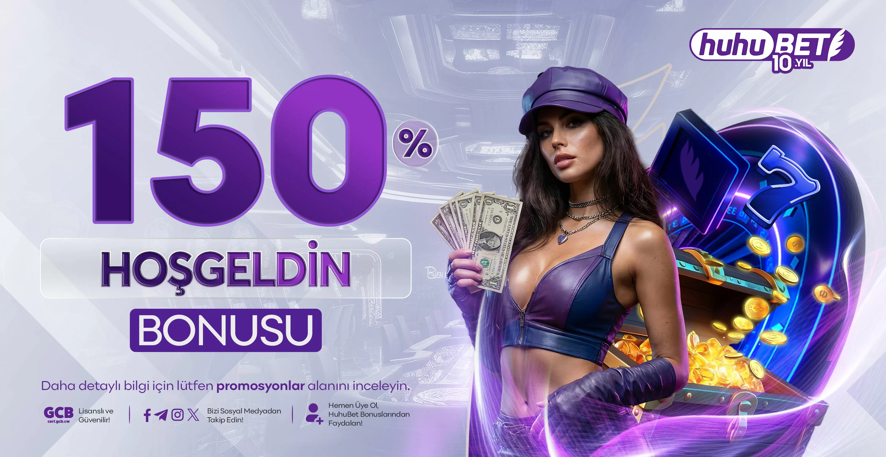 Huhubet casino hoş geldin bonusu görseli